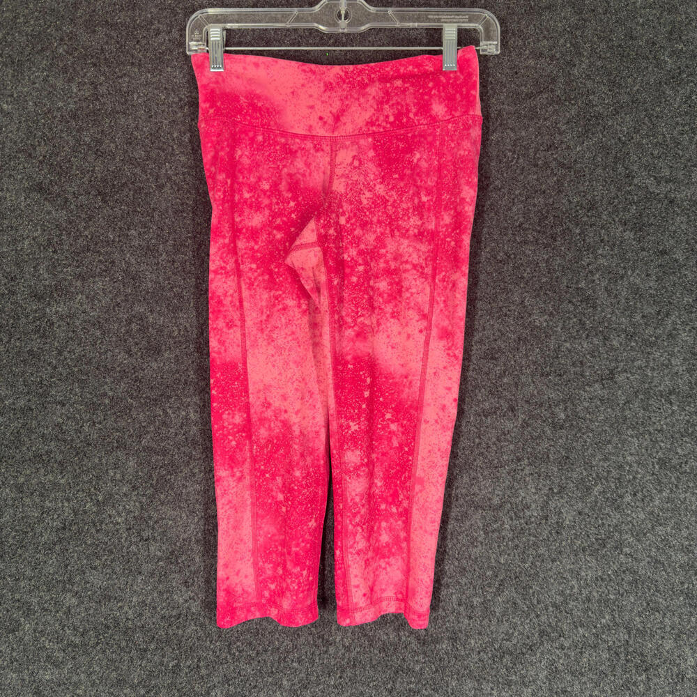 Old Navy Activewear Leggings Women S Small Pink Tie Dye Low Rise Capri Pull On